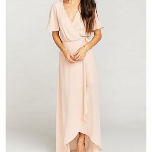Show me Your Mumu Sophia Wrap Dress- Dusty Blush